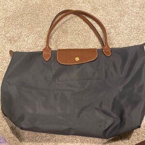Longchamp medium grey tote